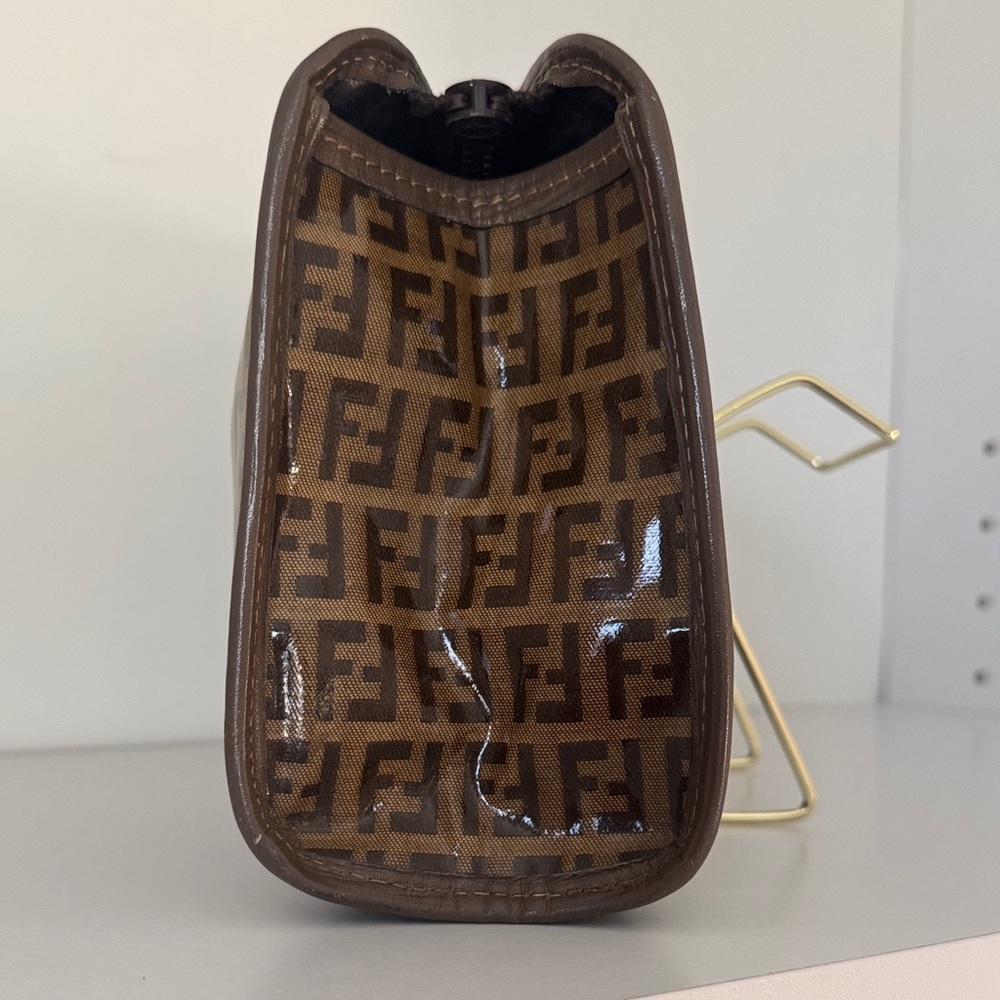 Authentic Fendi Tan Monogram Clutch/Pouch with COA - Picture 6 of 12